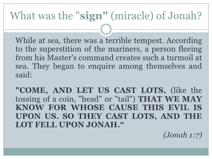 What Was The Sign Of Jonah